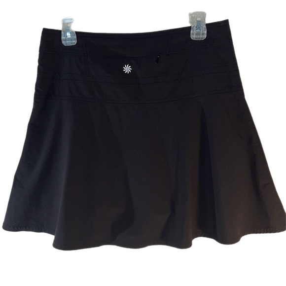 EUC Athleta Black All Day Skort Size 6  Lightweight Stretch Luxe Active Skirt - Picture 5 of 13